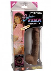 CyberSkin Cyber Cock with Balls Dark