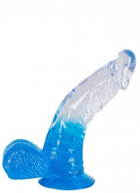 20 Cm Çift Renkli Şeffaf Dildo