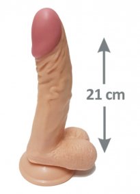 Pleasure 21 Cm Testisli Gerçekçi Dildo