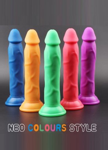 Neon Colours Yumuşak Sıvı Silikon Dildo