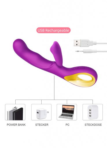 G-Spot Rabbitli Klitoris Usb Şarjlı Orgazm Vibratörü