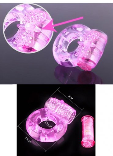 Cockring mit Vibration pink