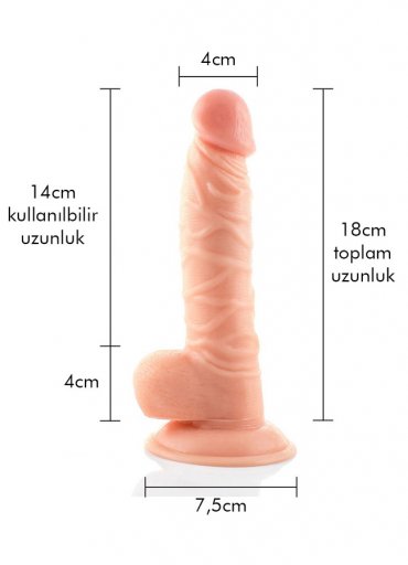 Realistik Girl Style Realistik Titreşimli Vantuzlu Penis