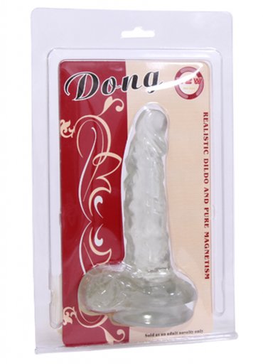 Şeffaf 17.6 Cm jel Formunda Damarlı ve Vakumlu Realistik Penis