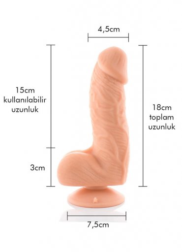 Megahood 18 Cm Gerçekçi Dildo