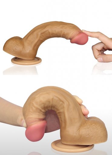 Gerçekçi Yumuşak 21.5 Melez Dildo