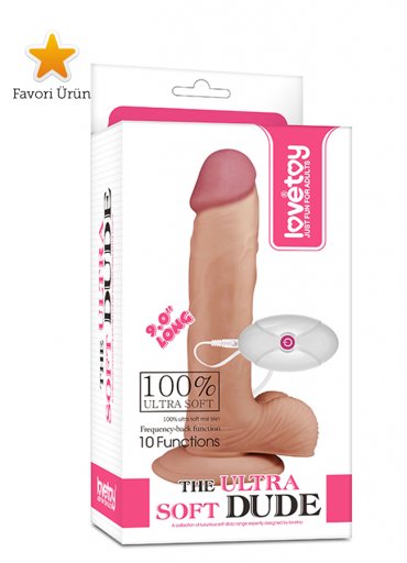 Güçlü 10 Farklı Titreşimli Realistik Dildo Vibratör 23 cm