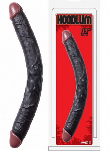 Hoodlum Çift Taraflı 43 Cm Zenci Dildo