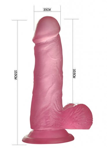 Jel Dokusunda Dildo Penis 15 Cm