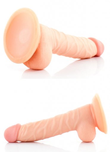 Çift Dokulu 18 Cm Realistik Penis