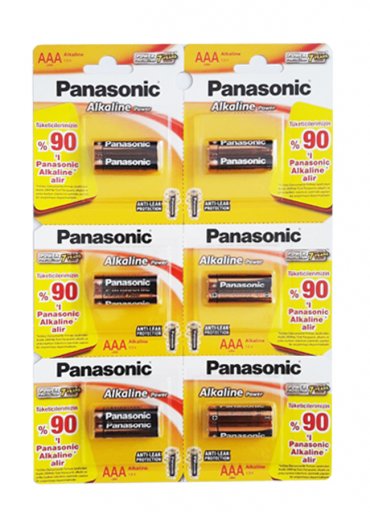 Panasonic Power Alkalin 2xAAA İnce Kalem Pil