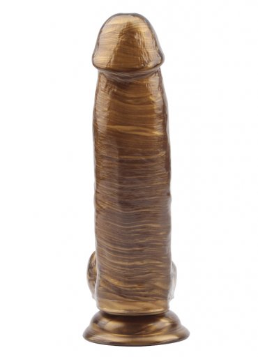 Esnek Gold Renk Realistik Vantuzlu Dildo