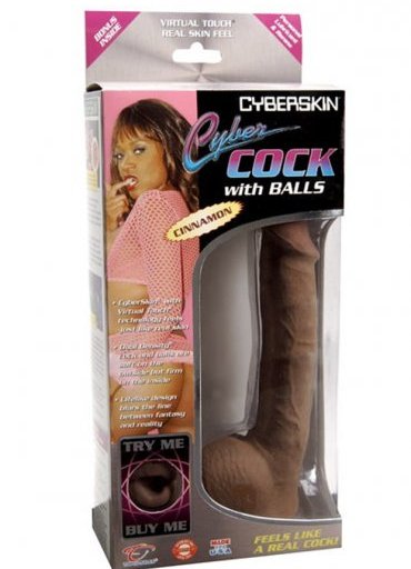 CyberSkin Cyber Cock with Balls Dark