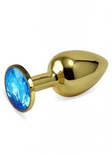 Metal Taşlı Gold Anal Plug