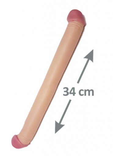 34 Cm Çift Taraflı Gerçekçi Dildo