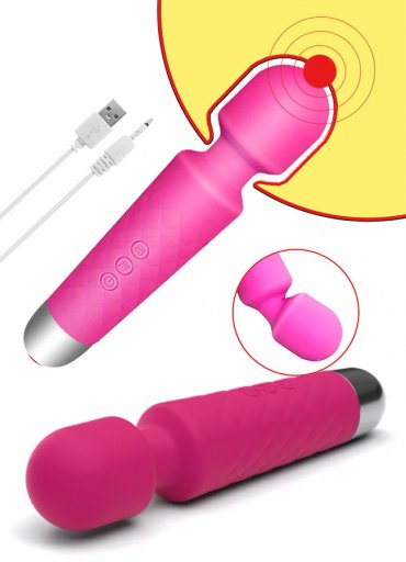 Female Wand Massager Şarjlı Orgazm Vibratörü