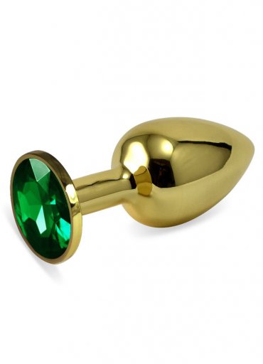 Metal Taşlı Gold Anal Plug