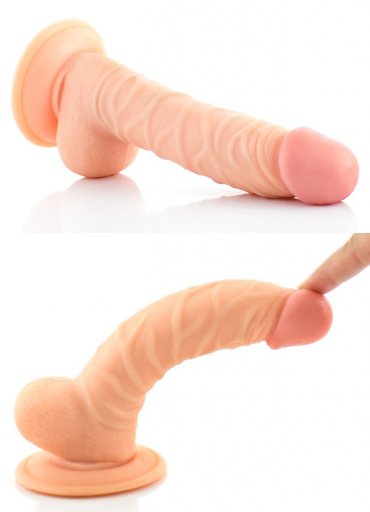 Çift Dokulu 18 Cm Realistik Penis