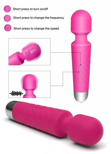 Female Wand Massager Şarjlı Orgazm Vibratörü