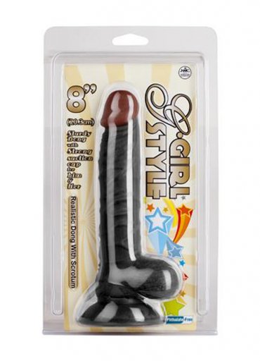 Ralistik Damarlı 20.3 Cm Zenci Dildo