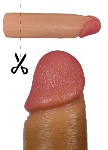 Gerçek Doku 2.5 Cm Dolgulu Penis Kılıfı