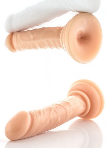 13 Cm Damarlı Vantuzlu Dildo