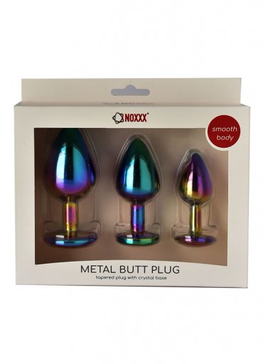 Anal Plug Metal Çok Renkli 3lü Set