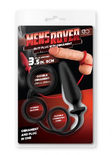 Mens Rover Penis ve Testis Halkalı Anal Plug