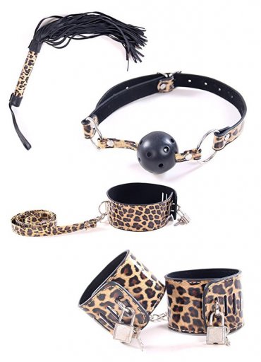 Fetish Fantezi Seri Leopar Set