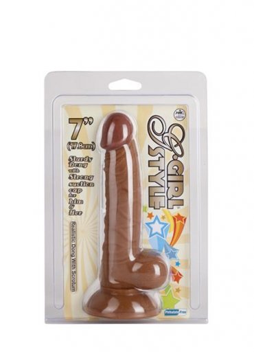 Testisli Damarlı Gerçekçi 17.8 Cm Zenci Dildo