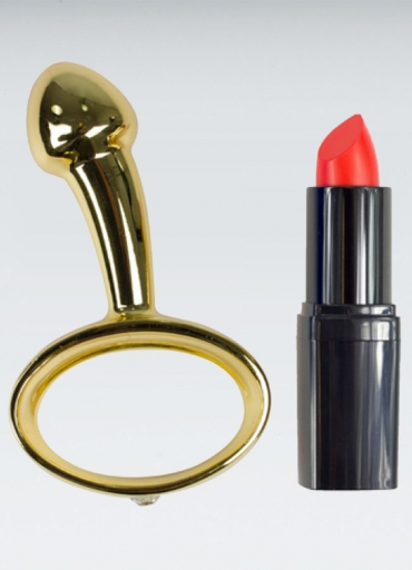 Gold anal plug 10.16 Cm