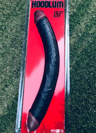 Hoodlum Çift Taraflı 43 Cm Zenci Dildo