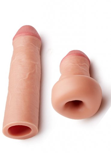 Gerçek Doku 2.5 Cm Dolgulu Penis Kılıfı