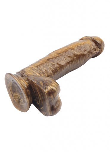 Esnek Gold Renk Realistik Vantuzlu Dildo