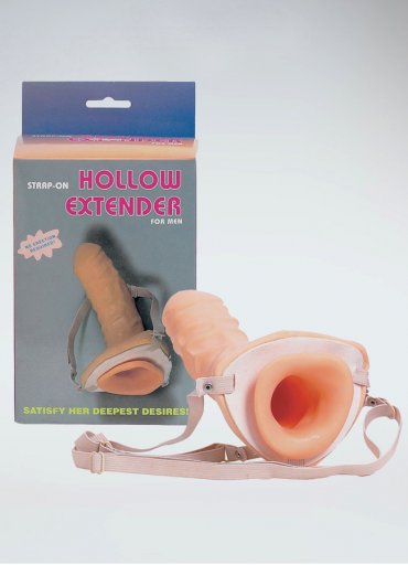 Hollow Extender Belden Bağlamalı Titreşimli Penis