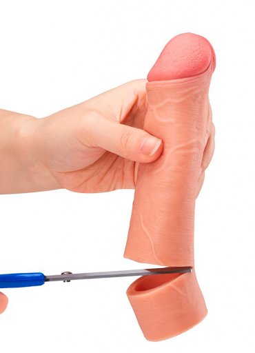 Gerçek Doku 2.5 Cm Dolgulu Penis Kılıfı