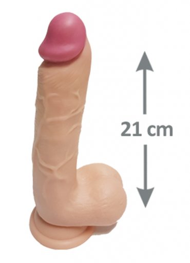 21 Cm Testisli Gerçekçi Kalın Dildo