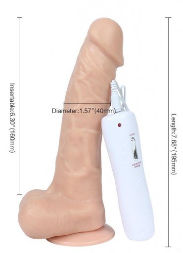 Oynar Başlı Titreşimli 19 Cm Vibratör