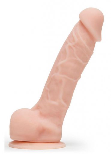 Damarlı 22 Cm Testisli Vantuzlu Dildo