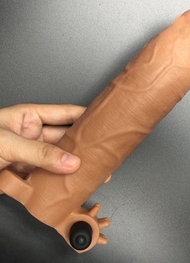 Tender Realistik Titreşimli Penis Kılıf Uzatmalı