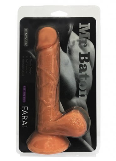 Damarlı 22 Cm Testisli Vantuzlu Dildo