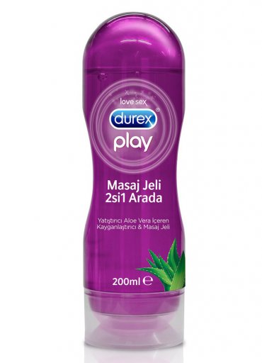 2 si 1 Arada Durex Masaj Jeli Aloe Vera 200 Ml