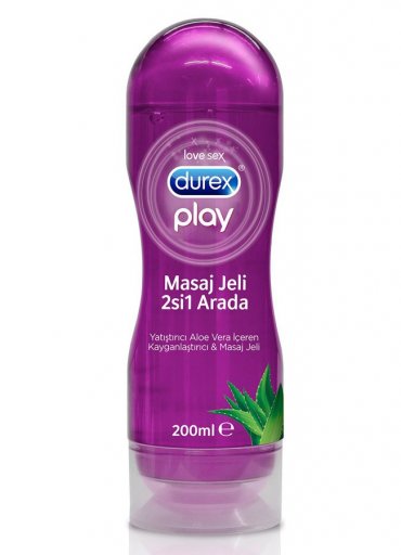 2 si 1 Arada Durex Masaj Jeli Aloe Vera 200 Ml