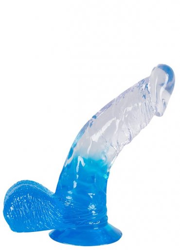 20 Cm Çift Renkli Şeffaf Dildo