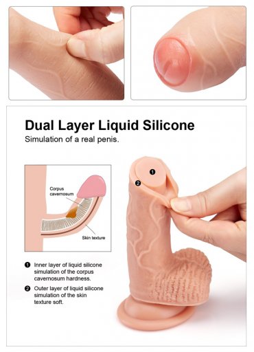 Gerçekçi Yumuşak Sünnetsiz Dildo