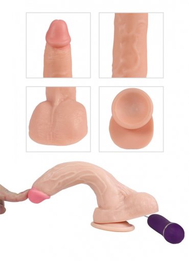 Ultra Soft Dokuda 21 Cm Titreşimli Realistik Penis Dildo