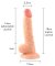 Çift Dokulu 18 Cm Realistik Penis