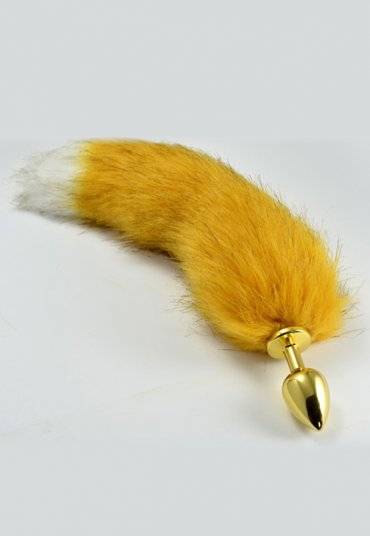 Küçük boy Gold Kuyruklu Tüylü Anal Plug