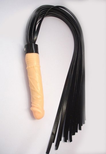 Dildo Uçlu Deri Kırbaç