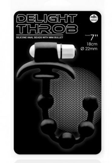 Delight Throb Titreşimli Anal Toplar Siyah